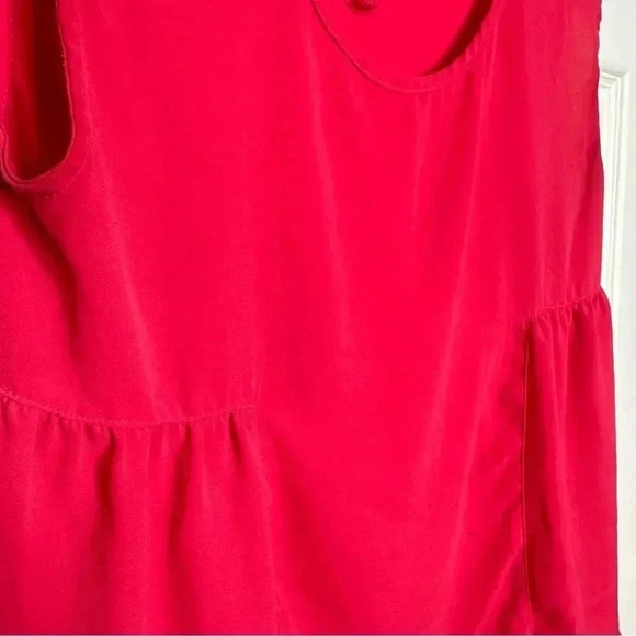 Forever 21 Blouse Sleeveless Semi-Sheer  Red Size Small - Picture 5 of 16